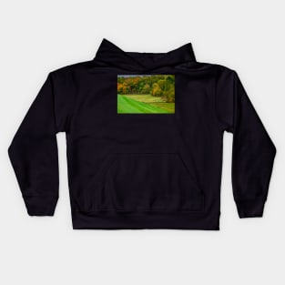 autumn in the trail park Kids Hoodie